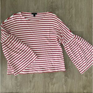Striped bell sleeve Jcrew top!